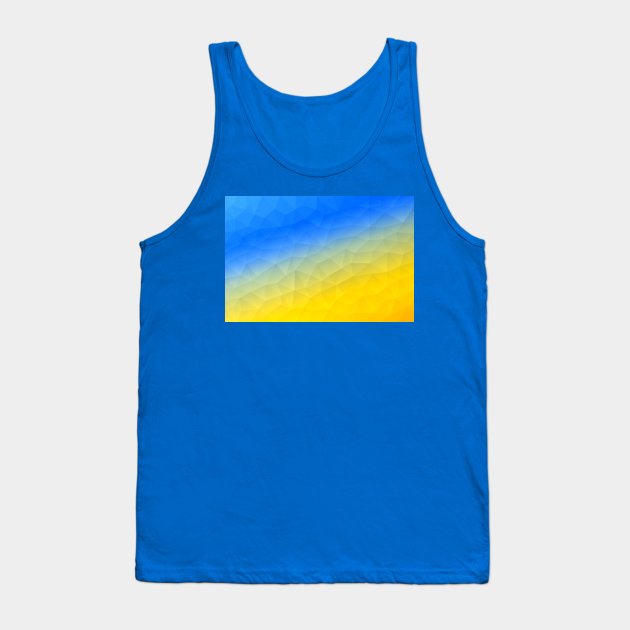 Ukraine yellow blue geometric mesh pattern 2 Tank Top by PLdesign